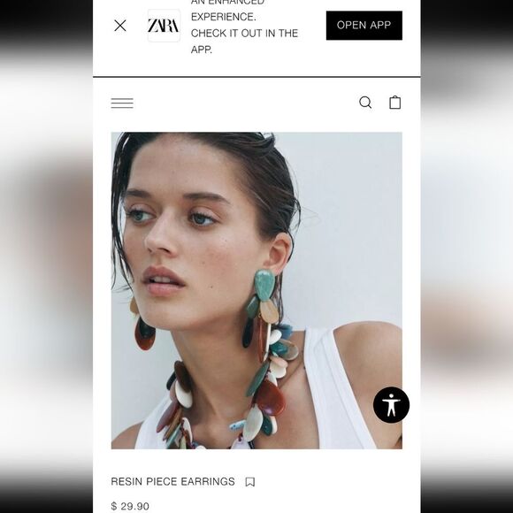 New Zara Vibrant Multicolor Resin Dangle Earrings - Picture 3 of 11